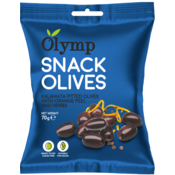 Olymp Kalamata temne olive brez koščic s pomarančno lupino in zelišči 70g