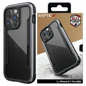 Ovitek Raptic X-Doria Shield za iPhone 14 Pro, črn