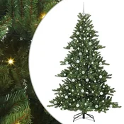 Vidaxl Umetno Zložljivo Božično Drevo Zelena 210 cm PVC in jeklo
