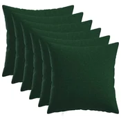 vidaXL Prevleka za blazino 6 kos HEERLEN Temno zelena 30 x 30 cm Blago