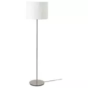 RINGSTA / SKAFTET Podna lampa, bela/niklovano