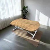 Hanah Home Proširivi trpezarijski sto, Krem