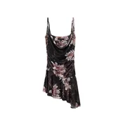 AllSaints Poletna obleka BEA barva blata/temno siva/mauve/črna