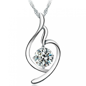 Ogrlica Bella - srebrna KP21724