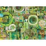 Cobble Hill Puzzle Barve mavrice: Zelena 1000 kosov