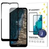 WOZINSKY Kaljeno steklo za celoten zaslon z okvirjem za Nokia C20/C10 Full Glue, črno