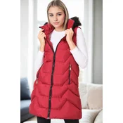 Z9761 DEWBERRY WOMENS VEST-BURGUNDY