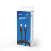SAV Savio CL-159 USB cable 1 m USB 2.0 USB C - USB C Black