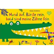 Mund auf, Bürste rein, bald sind meine Zähne fein