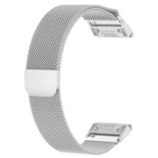 Univerzalen jekleni pas Techsuit QuickFit W009 22mm za pametne ure - srebrn