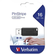 USB Flash 16GB Verbatim Store n Go Pinstripe Black