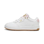PUMA Court Classic Lux Sneakers, Shoes, White/Mauve Mist/Gold, 36