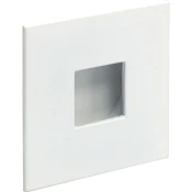 Utopni ročaj Geometric, kvadraten 73x73, utopna mera o 45 mm, cin.l., bel, mat