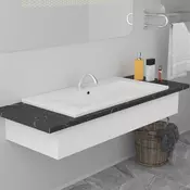 Ugradbeni umivaonik 81 x 39 5 x 18 5 cm keramički bijeli