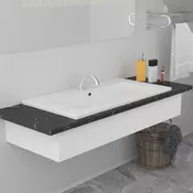 Vgradni umivalnik 81x39,5x18,5 cm keramičen bel