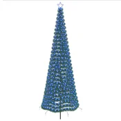 Vidaxl LED novoletna jelka iz tinsel traku s klinom EKENAS 300 cm