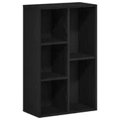 Vidaxl Knjižnica Črni hrast 50x25x80 cm Inženirski les