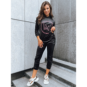 Womens VIP PRIVATE black velour set Dstreet