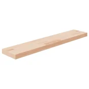 Daska za police 100x20x4 cm neobradena masivna hrastovina