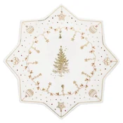 32 cm platter for cake serving, CHRISTMAS LIGHTS, porcelain - Nuova