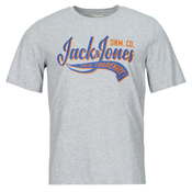 Jack & Jones Majice s kratkimi rokavi JJELOGO TEE SS O-NECK 2 COL SS24 SN Siva