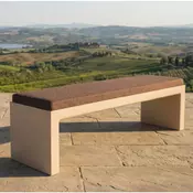 Casa Padrino luxury garden bench brown/matte beige 180 cm - Outdoor bench