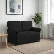 vidaXL Kavč 100% poliester kovinska konstrukcija MDF, Vezani les