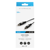 VIVANCO Cinch veza, 1-putna 2,5m 46022 2,5m 1CINCHST/1CINCHST