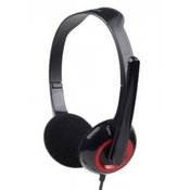 Gembird MHS-002 - slušalke z mikrofonom, frekvenca 20-20000 Hz, občutljivost 105 dB, impedanca 32 Ohmov, 3,5 mm priključek, črne