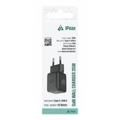 GaN POLNILEC 35W (USB-C + USB-A) ČRNEGA RAZMERJA