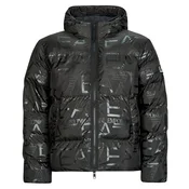 Emporio Armani EA7 MOUNTAIN M POLY DOWN HOODED JACKET LOGO REPEAT - MOUNTAIN M POLY Črna