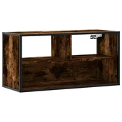 Vidaxl TV omarica dimljen hrast 80x31x39,5 cm inženirski les in kovina