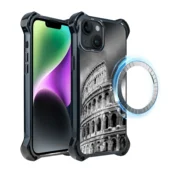 shumee Ovitek za iPhone 14 IBIZU DropGuard Ultra z MagSafe, Noir City, Colosseum