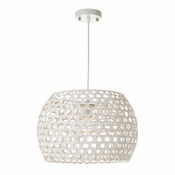 Kremno bela viseča svetilka z bambusovim senčilom o 35 cm – Casa Selección