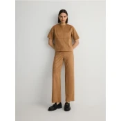 Reserved - LADIES` TROUSERS - zlatno braon - YU031-82X