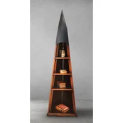 Casa Padrino luxury vintage style shelf cabinet brown/black 71 x 54 x H. 229 cm - Solid wood bookcase - Office cabinet - Office furniture - Luxury vintage style furniture