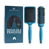 Set cetki PEACOCK – Nano Thermic Speed XL & Paddle – Olivia Garden
