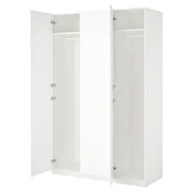 PAX/FORSAND Garderobna omara, bela/bela, 150x60x236 cm