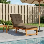 Vidaxl Blazina za ležalnik GEMERT 100% poliester Taupe 190 x 60 x 9 cm