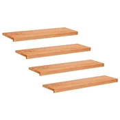 vidaXL Stopnice 4 kos 100 x 30 x 2 cm Lak Trda bukovina