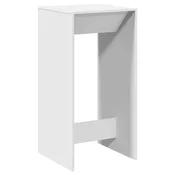 Vidaxl Barska miza bela 51x50x103,5 cm inženirski les