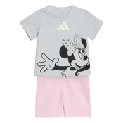 ADIDAS SPORTSWEAR Športna obleka Disney Minnie Maus pegasto siva / roza / črna / srebrna