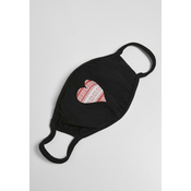Christmas Heart Face Mask Black