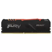 KINGSTON 16GB DDR4 (2x8GB), 3200MHz, FURY Beast RGB KF432C16BBAK2/16