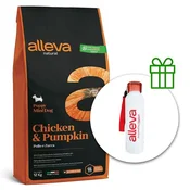 Alleva NATURAL dog chicken & pumpkin puppy mini 12 kg + termo steklenica BREZPLAČNO
