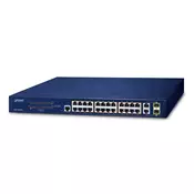 PLANET FGSW-2624HPS network switch Managed L2/L4 Gigabit Ethernet (10/100/1000) Power over Ethernet (PoE) 1U Blue