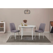 Hanah Home Set Trpezarijski sto i 2 trpezarijske stolice Vina 0701, Bijeli