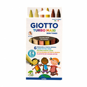 GIOTTO Turbo maxi flomasteri u nijansama kože, 6 komada 527000