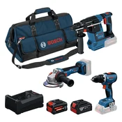 BOSCH komplet akumulatorskega orodja 0615A500BJ (GSR 18V-65, GDX 18V-285, GBH 18V-26, GWS 18V)