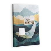 tulup.si Plošča iz plute Marmorni kit 40x60 cm Lesene zatiči